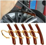 CGEAMDY 5pcs Car Tyre Changer Protection, Tyre Wheel Change Edge Savers Tool, Protection for Tyre Assembly, Tyre Change Rim Protection, Motorcycle Rim Protector (Orange)