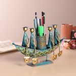 Habere India-All the Cultures Fabricating India Vintage Pen Holder Table Decor for Office | Pen Holder Tabletop Gifts for Office Desk| Gifting Desk Organiser | Office Desk Accessories To Gift