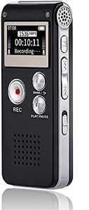 Digital Voice Recorder 16GB Voice Activated Recorder with Playback for Lectures - USB Rechargeable Dictaphone Sound Audio Recorder