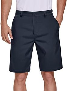 PULI Golf Shorts for Men Dress Hybrid Stretch Quick Dry Lightweight 10 Inch Inseam Classic with Pockets Navy 38
