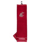 Team Golf NCAA Washington State Cougars Embroidered Towel, Checkered Scrubber Design