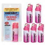 Knockout Pepper Spray for Self Defence with Twist Lock Glow-in-Dark Trigger for Women Safety-Small Pocket Size Powerful(Pack of 5)