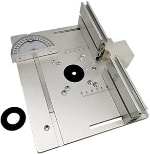 Set de 3 plaques de fraisage pour table de fraisage, planche à roulettes, machine à découper en alliage d'aluminium, outil de gravure avec jauge à onglets, scie à table, bancs de travail du bois