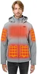 ORORO Heated Jacket for Men with Dual Control and 5 Heat Zones (Pocket Heating), Up to 20 Hours of Warmth, Heated Coat (Grey,XL)