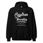 Ningest Custom Fleece Hoodies for Men, Personalized Sweatshirts Womens, Design Your Own Hoody Black