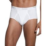 Hanes Men's 7 Pack Ultimate Full-Cut Pre Shrunk Briefs, White, Medium