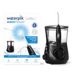 Waterpik Ultra Professional Water Flosser, 7 Tips, Advanced Pressure Control System, 10 Settings, Dental Plaque Removal Tool, Black, WP-662UK, 2pin UK Bathroom Plug