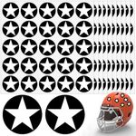 Star Helmet Stickers Football Baseball Helmet Stickers 1-1/8 Inch Sports Helmet Stickers and Decals Self Adhesive Hockey Stickers (250 Pieces,10 Sheets)