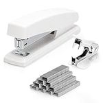 Deli Stapler, Desktop Stapler, Office Stapler, 25 Sheet Capacity, Includes 1000 Staples and Staple Remover, White