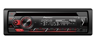 Pioneer DEH-S420BT 1-DIN CD Tuner with Bluetooth, USB, Spotify, Pioneer Smart Sync App and compatible with Apple and Android devices, black White