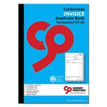 Cherry Carbonless NCR Invoice Book | Duplicate Book | A4 | 50 Sets | Numbered 01-50 | Perfect for The self-Employed, Small and Larger Businesses **2 Pack** |