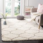 STONEMUNK Anti Slip Fluffy Fur Rugs & Polyester Large Shaggy Carpet for Living Room Carpet, Bedroom Carpet, Hallway Carpet, Guest Room Carpet, Sofa Area Carpet - (6x8 Feet, Ivory Diamond)