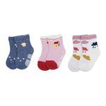 Secure Steps Anti Skid Socks for Baby Boy and Girl to Toddlers Cotton Blend | Non-Slip Grip Cotton Crawling Socks for 1-3 Years Kids (Pack of 3)