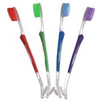 Orthodontic Toothbrush V-Trim Double-Ended Brush with Interproximal Head for Cleaning Ortho Braces, 4 Count (Pack of 1)