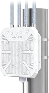 AX1800 WiFi 6 Wireless Outdoor Access Point, WAVLINK Long Range Outdoor WiFi with PoE | Dual Band | Up to 128 Devices, IP67 Waterproof,Supports Extender/AP/Repeater for Farm,Courtyard,RV,Campsite