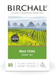 Birchall Tea Bags, Mao Feng Green Tea, Antioxidants Green Tea Bags Bursting with Full Flavour, Perfect Vegan Tea Gifts, Pack of 80 Plant-Based Prism Tea Bags