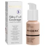 PHOERA Foundation,PHOERA Foundation Makeup for Women, PHOERA Full Coverage Foundation,30ml PHOERA 24HR Matte Oil Control Concealer (101- Porcelain)