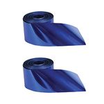 Beistle 2 Piece Indoor Outdoor Metallic Plastic Birthday Streamers for Graduation Party Supplies, Baby Shower Decorations, 2" x 200', Blue