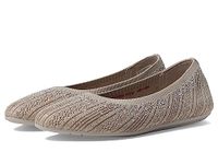 Skechers Women's Cleo 2.0-Glitzy Daze Ballet Flat, Taupe, 8