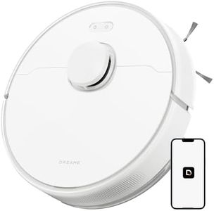 dreame D9 Max Gen 2 Robot Aspirateur Laveur 6 000Pa, Navigation LDS Intelligente Laser, Brosse en Caoutchouc, Aspiration et Lavage 2-en-1, Nettoyage des moquettes, WiFi/Alexa/App Contrôle, Blanc