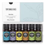 Edens Garden Top Essential Oil 6 Set, Best 100% Pure Aromatherapy Intro Kit (For Diffuser & Therapeutic Use), 10 ml