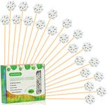 100pcs Snowflakes Cocktail Picks 4.9" Long Food Toothpicks Fruit Sticks Sandwich Appetizer Charcuterie Skewers, Made of Bamboo Wood, for Winter Snow Frozen Christmas Decoration Party Supplies