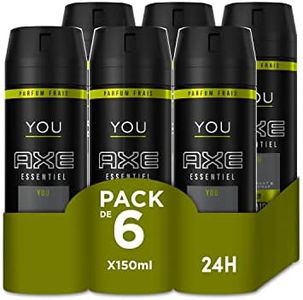 AXE DÈodorant Homme You Bodyspray - 24h de FraÓcheur Non-Stop - AntibactÈrien - Lot de 6 x 150 ml - 900 ml