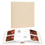 120 Photos Album with Memo Areas for Fujifilm Instax Wide 300 Camera,Linen Cover,Photo Book for Polaroid Now+/Now/I type/OneStep+/600 Instant Film Camera, POP/Lab Instant Print Camera (Khaki)