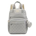 House of Quirk Diaper Bag Maternity Backpack, Baby Girl Boy Diaper Bag for Dad Mom with Pacifier Case, Unisex Large Diaper Bag for Travel (Duhoi Grey)