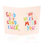 We Will Miss You Card, 11.02x17.32in Farewell Card for Coworker Leaving Large Jumbo Greeting Card Farewell Giant Going Away Card with Envelope Gifts for Colleague Retirement Men Women Decorations