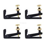 Musical String Exported Violin Fine Tuner String Adjuster Black -Gold 4 Pcs One Set For 4/4, 3/4