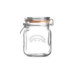 Kilner 1 Litre Square Glass Clip Top Preservation Storage Jar