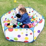 EocuSun Kids Ball Pit, Large Pop Up Toddler Ball Pits Tent for Toddlers Girls Boys for Indoor Outdoor Baby Playpen w/Zipper Storage Bag Maded, Balls Not Included (Blue)