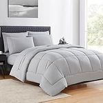 Sweet Home Collection Down Alternative Comforter All Season Warmth Luxurious Plush Loft Microfiber Fill Duvet Insert Bedding, Twin, Silver