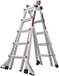 Little Giant Ladders 1304-015 Velocity Series 2 Multi-purpose Ladders, 5 Tread, Heavy-duty Aluminium, Tip n Glide Wheels, EN131