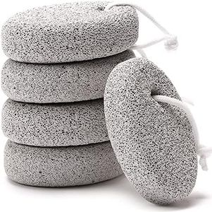 Borogo Natural Pumice Stone for Feet, 5-Pack Lava Pedicure Tools Hard Skin Callus Remover for Feet and Hands - Natural Foot File Exfoliation to Remove Dead Skin, Heels, Elbows, Hands