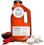 Weak Knees Gochujang Sriracha Hot Sauce, 64 oz Bulk Bottle, Classic Sriracha Chili Sauce mixed with Korean Gochujang Chili Paste | Foodie Gifts, Hot Sauce Gifts, Gifts for Men