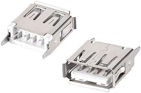 uxcell 10PCS USB 2.0 Type A Female Socket Connector Port, 4-Pin DIP 180 Degree Adapter