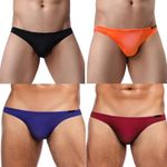 Avidlove Underwear Men's 4 Pack Classic Low Rise Stretchy Hip Briefs Bikini