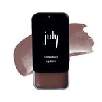 July Coffee Rush Lip Balm | 24 hr Moisturization for Dry & Chapped Lips | Hydrate & Lighten | SPF 15 | Soft Plump Lips | Enriched with Jojoba Seed Oil & Sweet Almond Oil | For Women & Men | 10gm