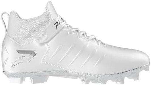 Phenom Elite Quantum Force Mid Skill Football Cleats – High-Performance Lineman Cleats | SprintSense Traction (White, US Footwear Size System, Adult, Men, Numeric, Medium, 12)