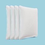 The Sleep Company SnowTec Adjustable Plush Pillow (Pack of 4) | Designed with SnowTec Cooler Technology | Plush Comfort | Adjustable Thickness for Every Sleeping Style | Super Light-Weight | White