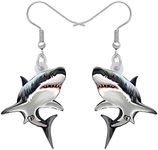 DOWAY Acrylic Cute Shark Earrings Dangle Sea Animals Jewelry Decoration Gifts for Women Girls (Jaws Shark A)