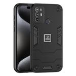 Phone Case Compatible with ZTE Blade A34,Compatible with ZTE Blade A54 Case Dual-Layer Drop-Proof TPU+PC 2-in-1 Protective Case Black