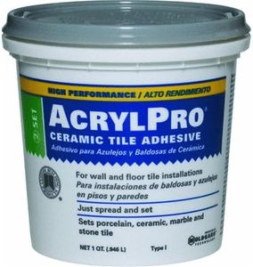 Custom Building Products ARL4000QT 1 Quart AcrylPro Ceramic Tile Mastic, White