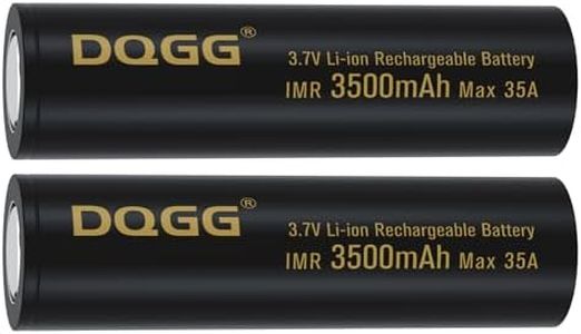 DQGG 18650 Rechargeable Battery 3.7 Volt 3500mAh 2Pcs Large Capacity Batteries for LED Flashlight, Headlamp, Doorbells, Toys, Cameras etc