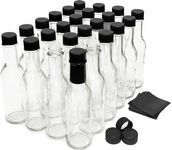 Hot Sauce Bottles with Black Caps & Shrink Bands, 5 Oz - Case of 24