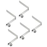 PATIKIL 11x9mm Kayak Paddle Snaps, 5 Pack Pole Push Button Spring Clips Steel Solid Button Locking Tube Single Pin for Camping Awning Tent Pole