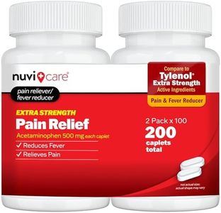 NUVICARE Acetaminophen 500mg Extra Strength Pain Relief - Compare to Tylenl Extra Strength Pain Reliever & Fever Reducer - 500mg Tablets for Adults for Headaches (2 Pack)