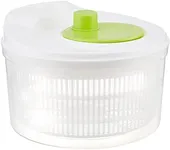 Greenco Easy Spin Manual Salad Spinner, 3.2 quart, White